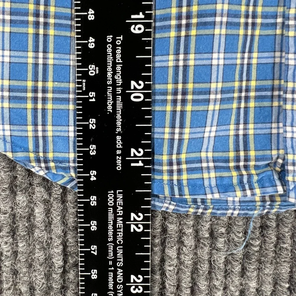 Ralph Lauren Shirt Youth Boys 7 Blue Plaid Long Sleeve Button Down Casual Dress